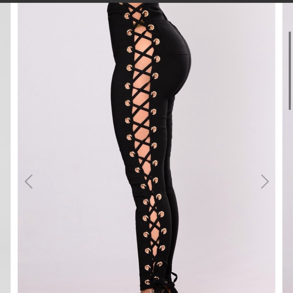 SOLD Fashion Nova Lace Up Pants size M